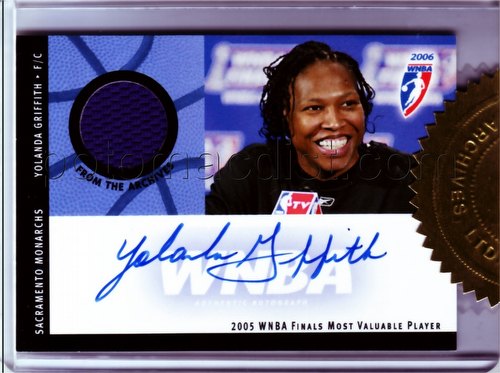 06 2006 Rittenhouse Archives WNBA Basketball Yolonda Griffith Autographed Jersey Card [AR3]