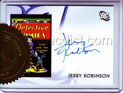 DC Comics: Batman Archives Trading Cards Jerry Robinson Autographed Case Card