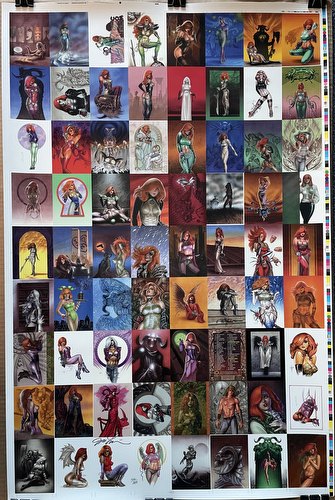 The Definitive Dawn 72-Card Uncut Sheet Autographed by Joseph Michael Linsner [#168 of 299]