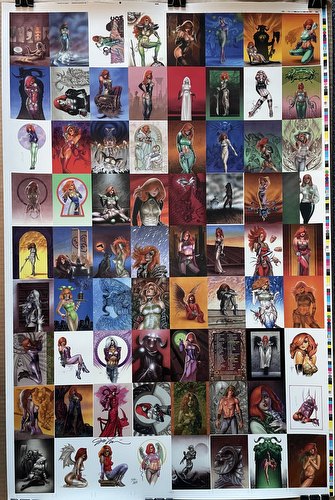 The Definitive Dawn 72-Card Uncut Sheet Autographed by Joseph Michael Linsner [#166 of 299]