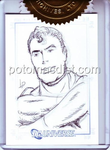 DC Comics: DC Legacy Trading Cards Luis Dominguez Superman 3-Case Incentive SketchaFEX Card