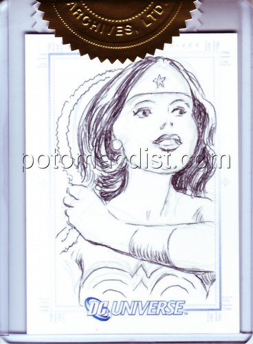 DC Comics: DC Legacy Trading Cards Luis Dominguez Wonder Woman 3-Case Incentive SketchaFEX Card