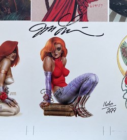 The Definitive Dawn 72-Card Uncut Sheet Autographed by Joseph Michael Linsner [#166 of 299]