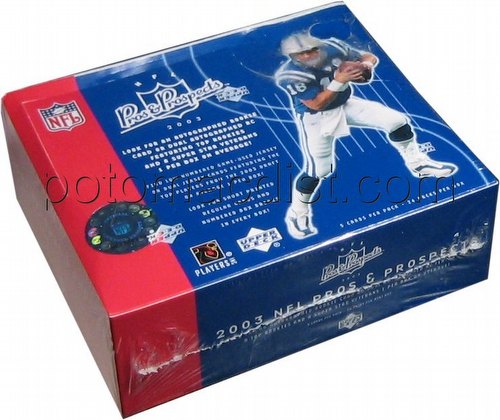 03 2003 Upper Deck Pros & Prospects Football Cards Box