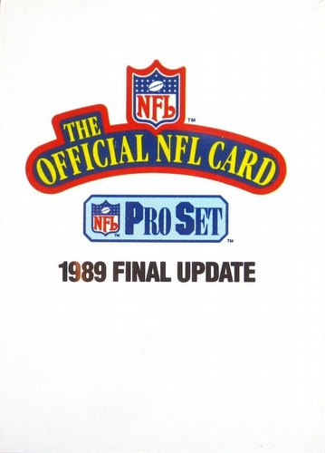 1989 Pro Set Football Final Update Set