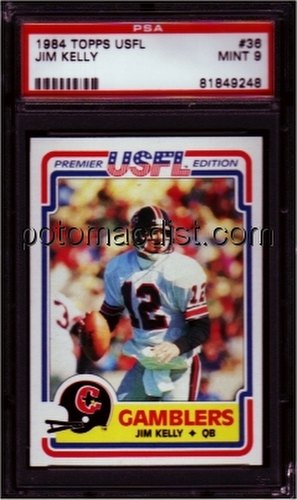 83 1983 Topps USFL Jim Kelley Graded PSA 9 Rookie Football Card [#36]