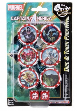 HeroClix: Marvel Captain America and the Avengers Dice & Token Pack