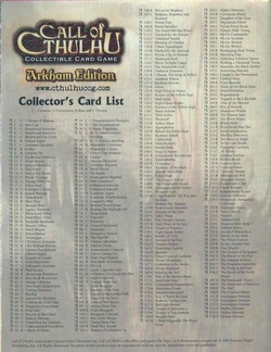 Call of Cthulhu CCG: Arkham Edition Starter Deck Box
