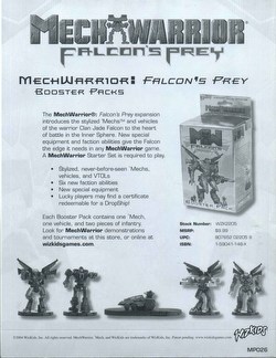 MechWarrior Collectible Miniatures Game [CMG]: Falcon's Prey Booster Case [48 boosters]