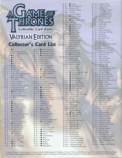 A Game of Thrones: Valyrian Edition Starter Deck Box