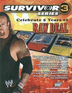 Raw Deal CCG: Survivor Series 3 Booster Box Case [6 boxes]