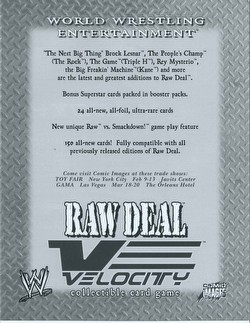 Raw Deal CCG: Velocity Booster Pack