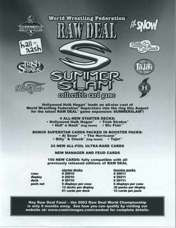 Raw Deal CCG: SummerSlam Hall/Nash Starter Deck