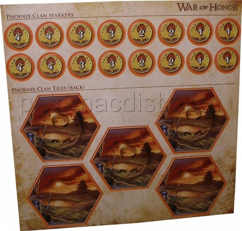 Legend of the Five Rings [L5R] CCG: War of Honor Phoenix Clan Tiles and Markers