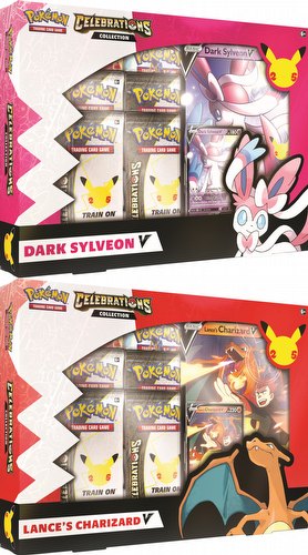 Pokemon TCG: Celebrations Charizard V and Dark Sylveon V Collection Set [1 of each]