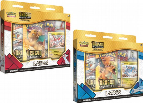 Pokemon TCG: Dragon Majesty Latias & Latios Pin Collection Set [1 of each box]