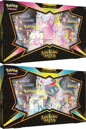 Pokemon TCG: Shining Fates Shiny Crobat VMAX & Dragapult VMAX Premium Collection [Set of 2]