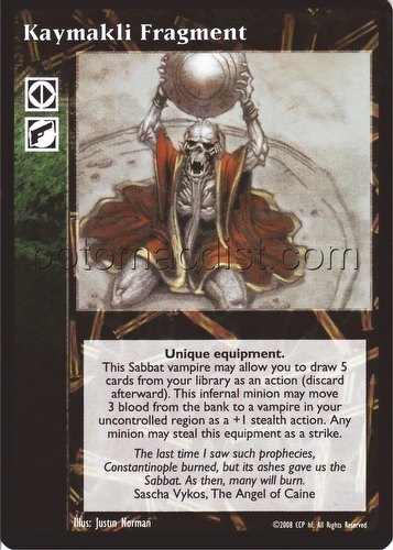 Vampire: The Eternal Struggle CCG Kaymakli Fragment Promo Card