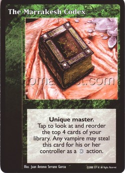 Vampire: The Eternal Struggle CCG The Marrakesh Codex Promo Card