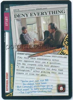 X-Files CCG: Deny Everything Card
