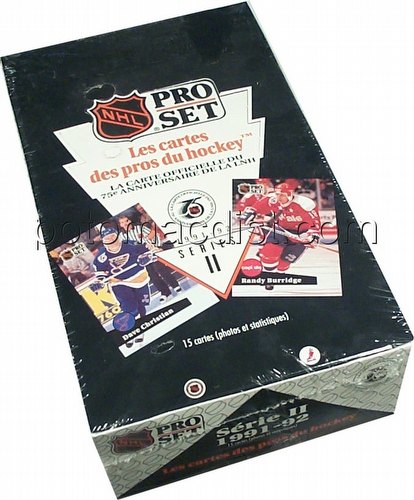 1991/1992 Pro Set Series 2 Hockey Cards Box [French]