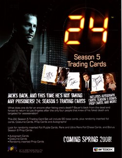 Twenty-Four 24 TV Show Season 5 Trading Cards Box