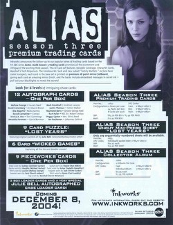 Alias Season 3 Premium Trading Cards Box Case [12 boxes]