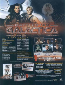 Battlestar Galactica Premiere Edition Trading Cards Box