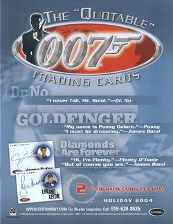 James Bond Quotable Trading Cards Box Case [North American version/12 boxes]