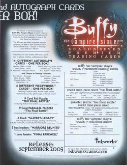 Buffy the Vampire Slayer Season 7 Premium Trading Cards Box
