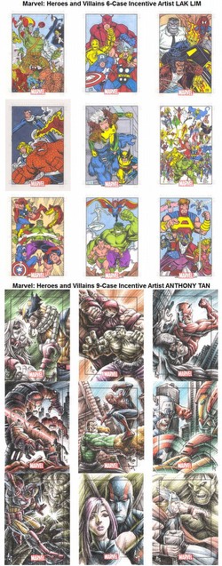 Marvel Heroes & Villians Trading Cards Binder Case [4 binders]