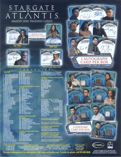 Stargate Atlantis Season 1 Trading Cards Box