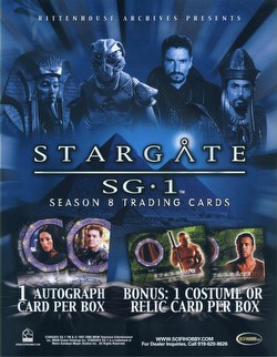 Stargate SG-1 Season 8 Trading Cards Box Case [12 boxes]