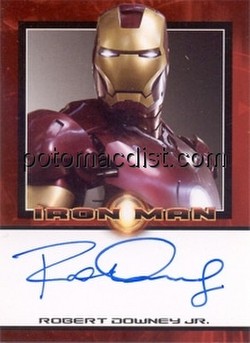 Iron Man Movie Trading Cards Robert Downey Jr. (As Iron Man Variation) Autograph Card
