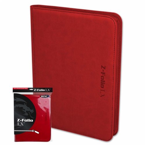 BCW 9-Pocket Z-Folio LX Red