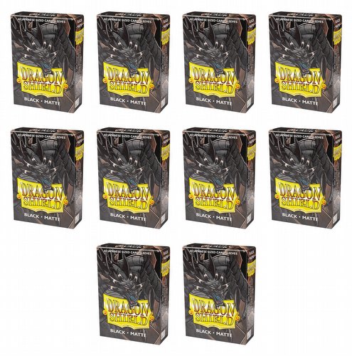 Dragon Shield Japanese (Yu-Gi-Oh Size) Card Sleeves Box - Matte Black [10 packs]