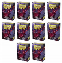 Dragon Shield Japanese (Yu-Gi-Oh Size) Card Sleeves Box - Matte Blood Red [10 packs]