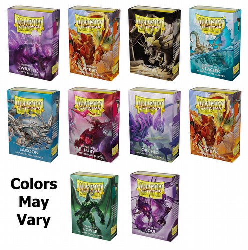 Dragon Shield Japanese (Yu-Gi-Oh Size) Card Sleeves Case - Matte Dual Mixed Colors [6 boxes]