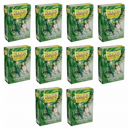 Dragon Shield Japanese (Yu-Gi-Oh Size) Card Sleeves Box - Matte Emerald [10 packs]