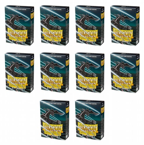 Dragon Shield Japanese (Yu-Gi-Oh Size) Card Sleeves Box - Matte Jet [10 packs]