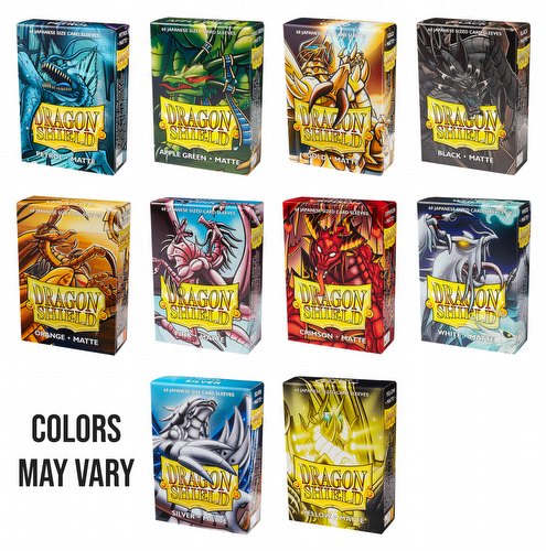 Dragon Shield Japanese (Yu-Gi-Oh Size) Card Sleeves Box - Matte Mixed Colors [10 packs]