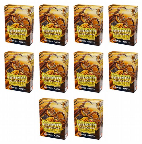 Dragon Shield Japanese (Yu-Gi-Oh Size) Card Sleeves Box - Matte Orange [10 packs]