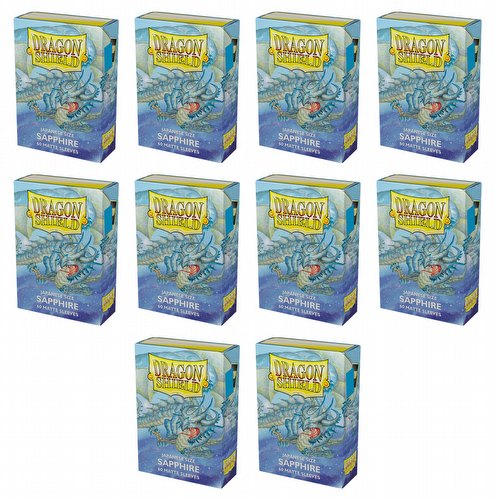 Dragon Shield Japanese (Yu-Gi-Oh Size) Card Sleeves Box - Matte Sapphire [10 packs]