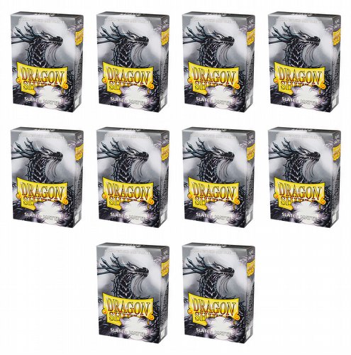 Dragon Shield Japanese (Yu-Gi-Oh Size) Card Sleeves Box - Matte Slate [10 packs]