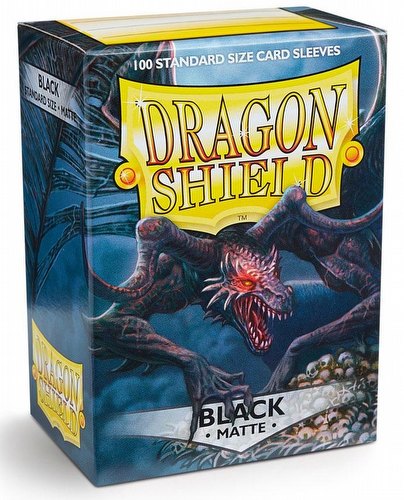 Dragon Shield Standard Size Card Game Sleeves - Matte Black [2 packs]