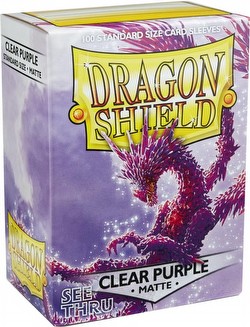 Dragon Shield Standard Size Card Game Sleeves Box - Matte Clear Purple