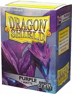 Dragon Shield Standard Size Card Game Sleeves Pack - Matte Purple Non-Glare