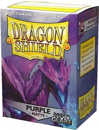 Dragon Shield Standard Size Card Game Sleeves Box - Matte Purple Non-Glare