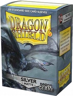 Dragon Shield Standard Size Card Game Sleeves Box - Matte Silver Non-Glare
