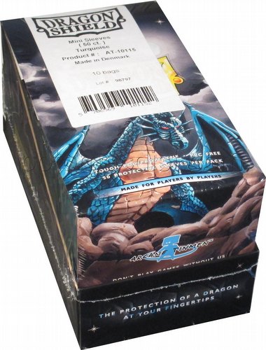 Dragon Shield Mini (Yu-Gi-Oh Size) Card Sleeves Box - Turquoise [10 packs]
